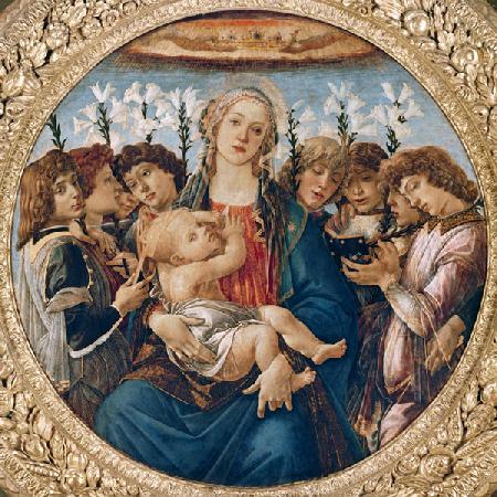 Maria mit dem Kind und singenden Engeln