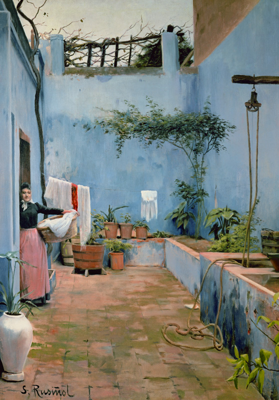 Le Patio bleu von Santiago Rusiñol y Prats