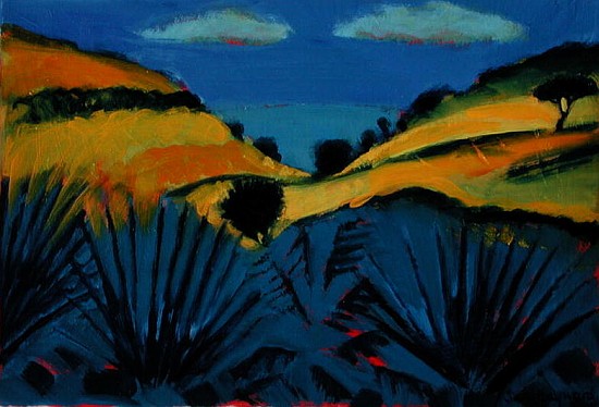 Branscombe (oil on card)  von Sara  Hayward