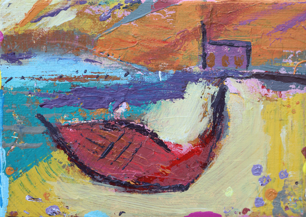 Red boat Iona von Sara  Hayward