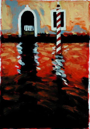 Rio di Sofia, Venice (oil on card)  von Sara  Hayward
