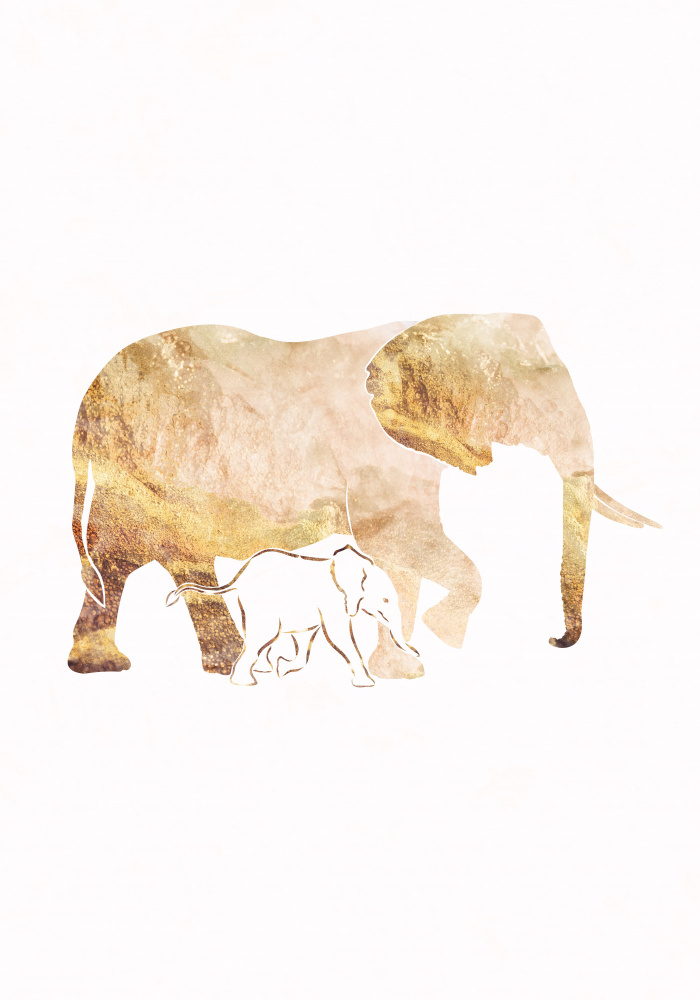White Gold Elephants von Sarah Manovski
