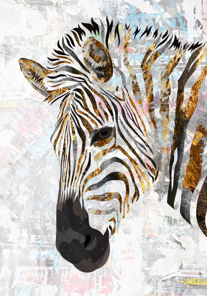 Grunge gold zebra von Sarah Manovski