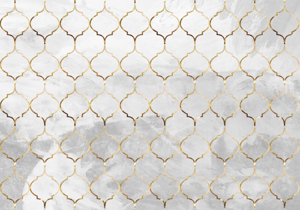 Moroccan wall mural concrete gold von Sarah Manovski