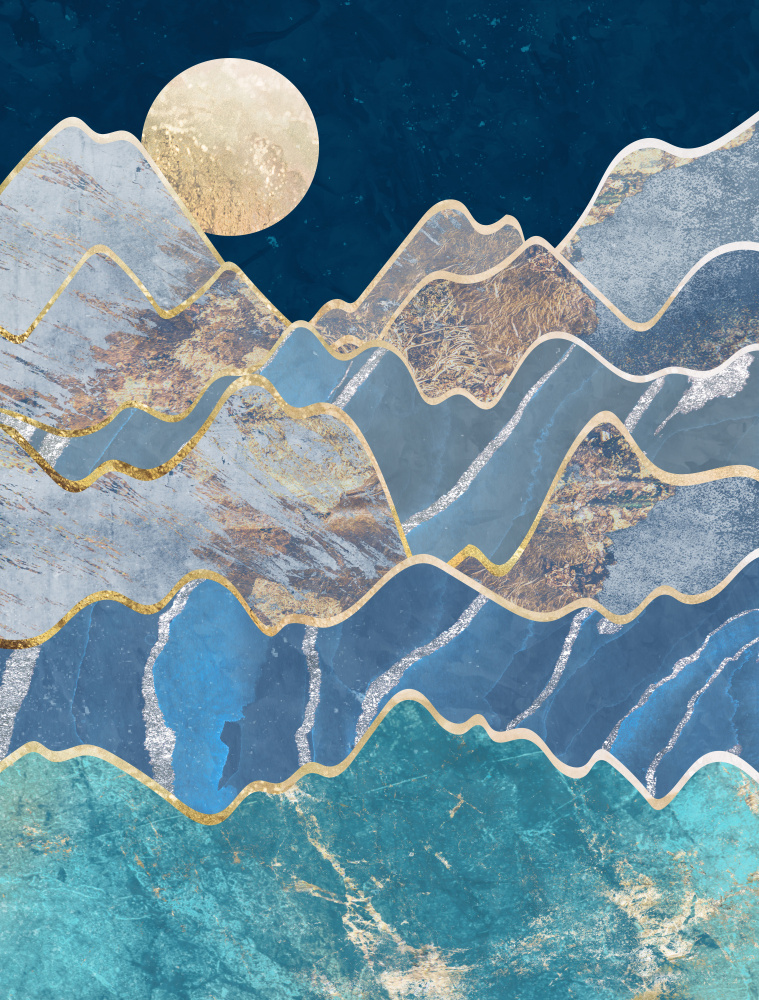 Metallic Mountains in the Moonlight von Sarah Manovski