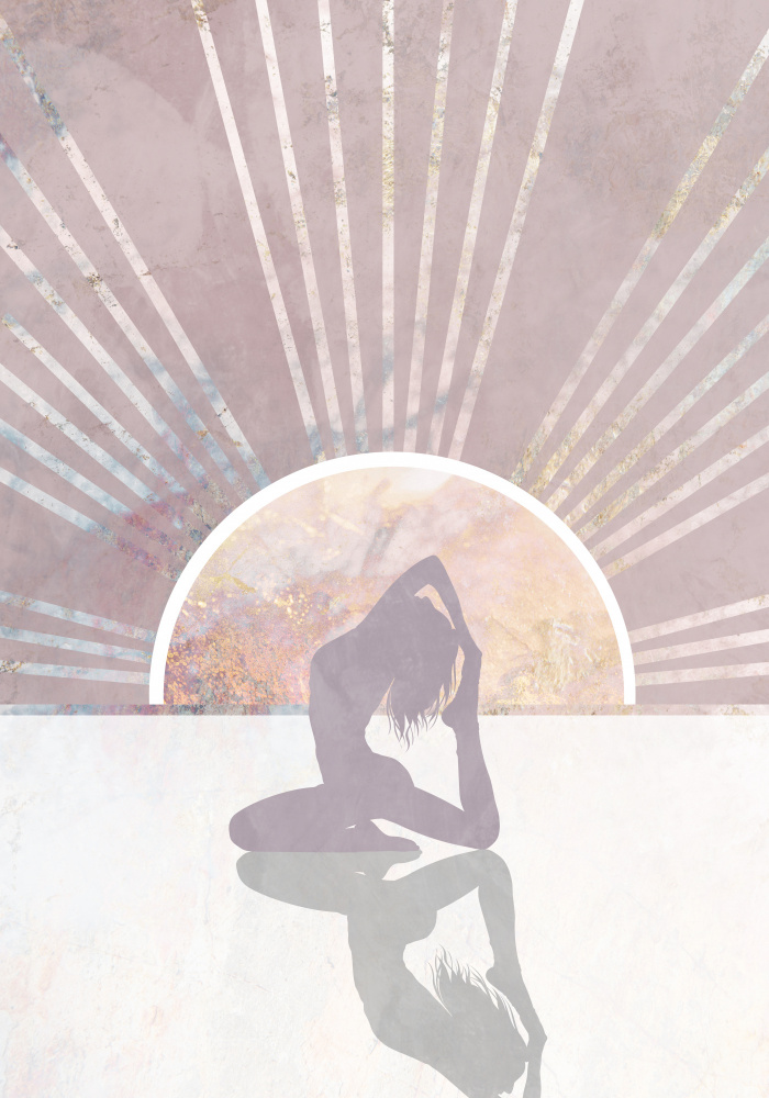 Pink Gold Sun Yoga 2 von Sarah Manovski