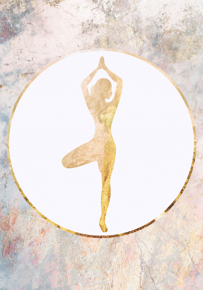 Yoga gold marble 1 von Sarah Manovski