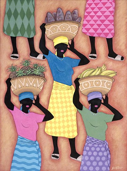 Market Day, 2002 (acrylic on canvas)  von Sarah  Porter
