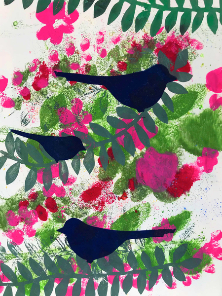 Three blackbirds von Sarah Thompson-Engels