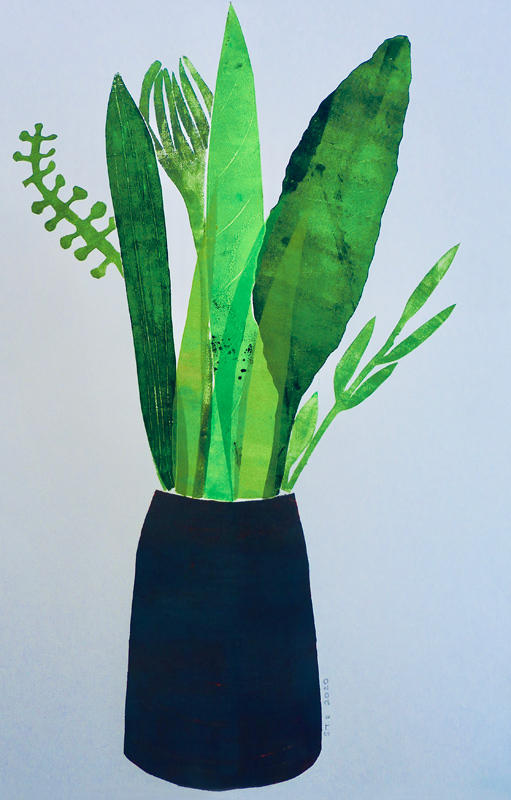 vase of leaves von Sarah Thompson-Engels