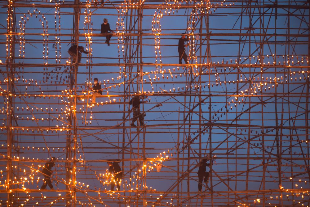 Das Festival läuft Ship Fire von Sarawut Intarob