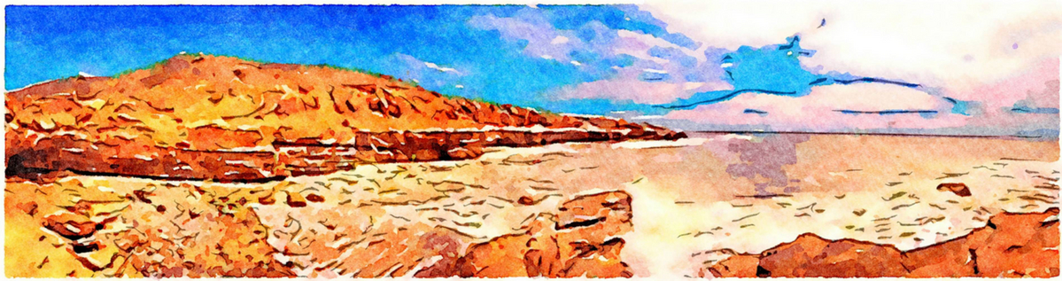 Bucht im Abendrot von Saskia Ben Jemaa