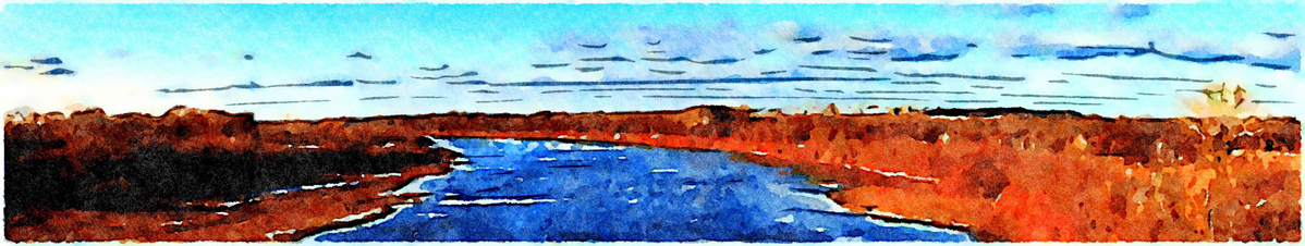 Fluss im Herbst von Saskia Ben Jemaa