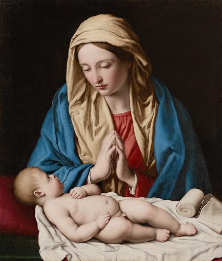 Maria, das Kind anbetend