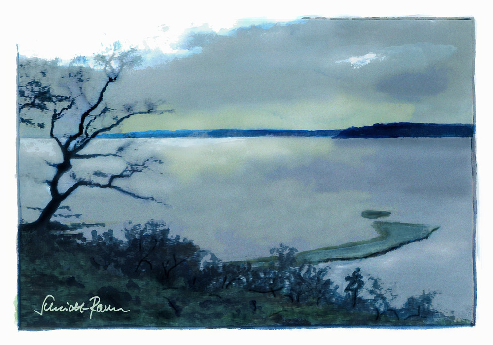 Sandbank im Meer von Jürgen Schmidt-Raven