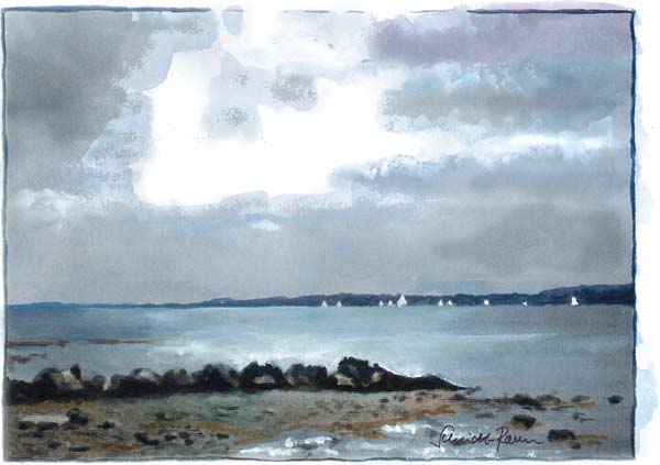 Segelboote Förde von Jürgen Schmidt-Raven