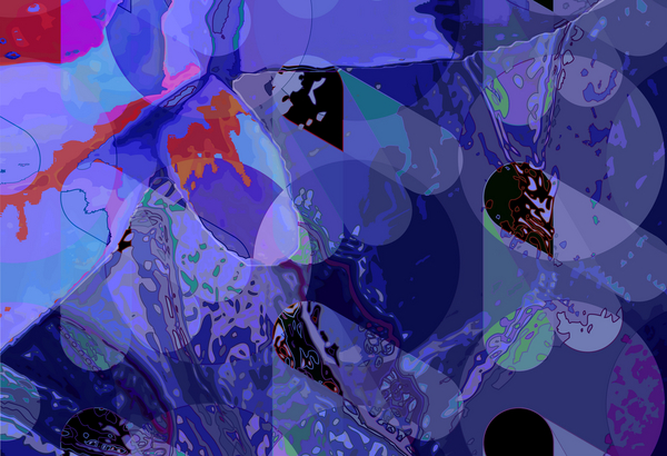 water lilly vert4 abst von Scott J. Davis