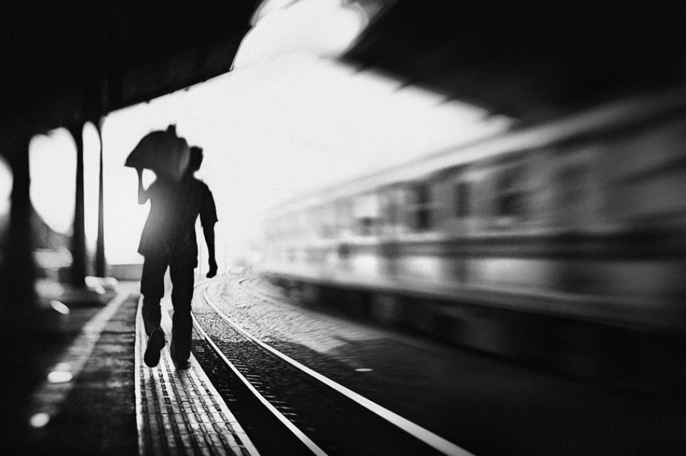 at the station series: 4/5. trader &amp; train von Sebastian Kisworo