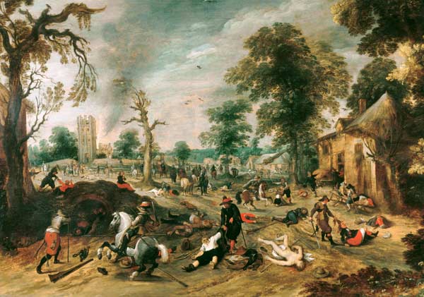 Pillage of a Village von Sebastian Vrancx