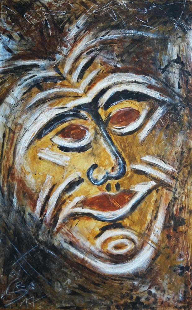 Maskenstudie von Eva Seltmann-Reinig