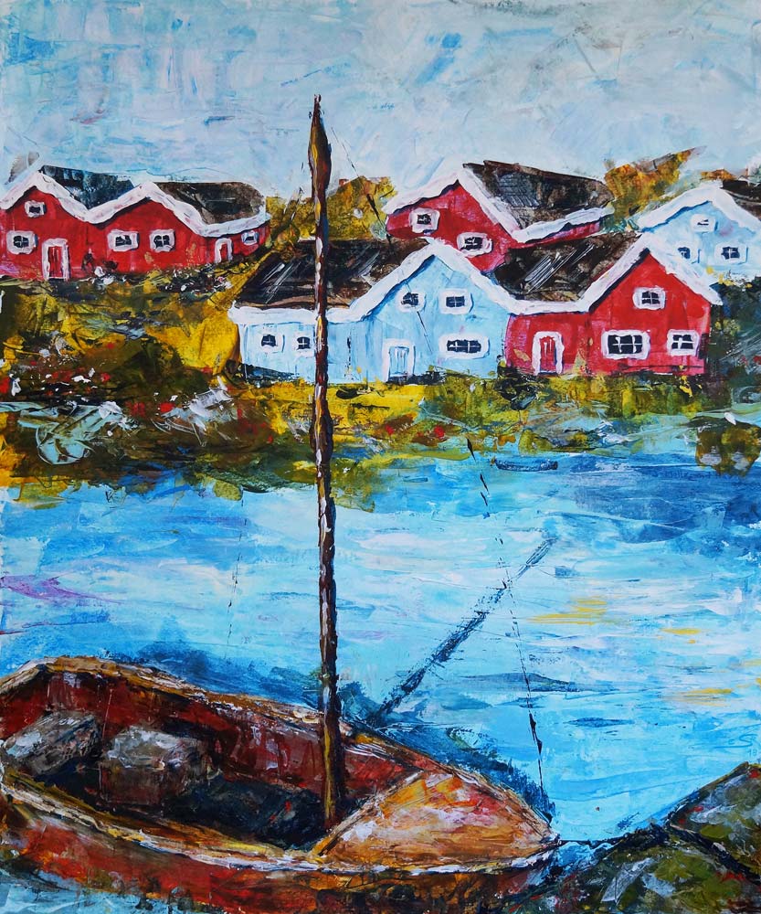 Möllosund Havn - Sverige von Eva Seltmann-Reinig