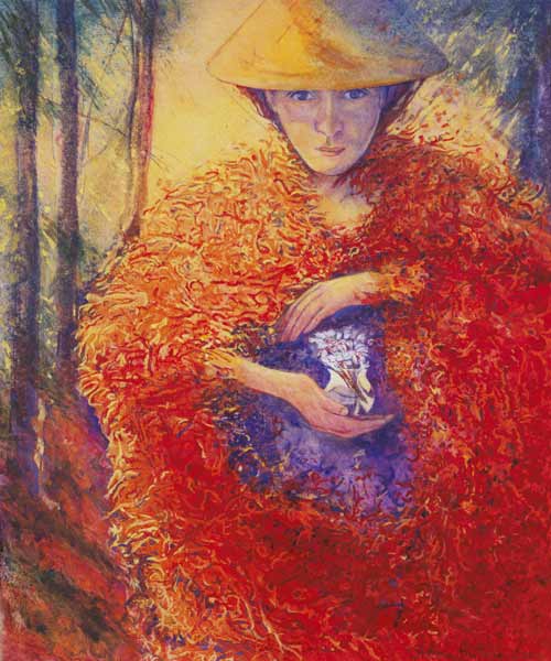 The Keeper of the Flowers, 2004 (w/c on paper)  von Silvia  Pastore