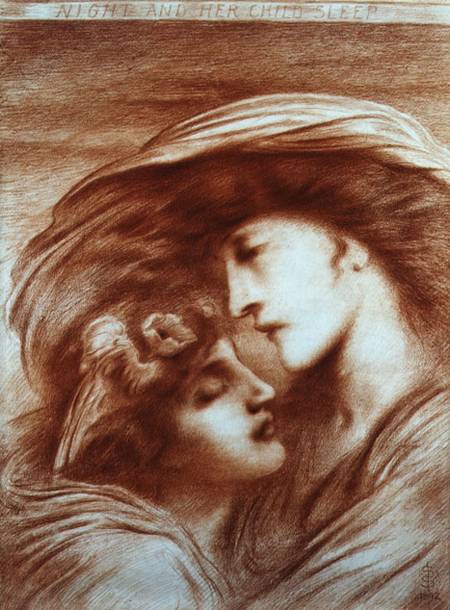 Night and Her Child Sleep von Simeon Solomon