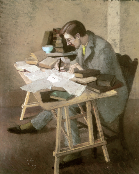 Portrait of Lytton Strachey von Simon Albert Bussy