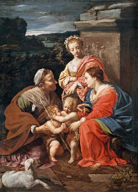 Madonna und Kind mit dem Johannesknaben, heiligen Elisabeth und heiligen Katharina