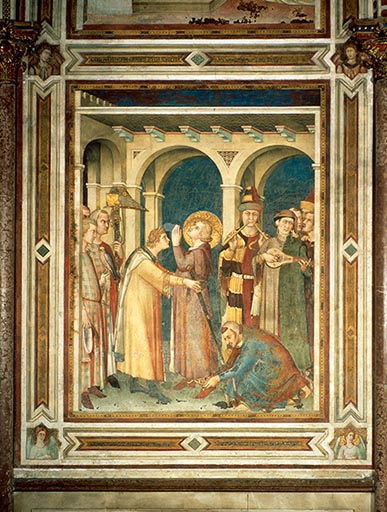 Die Investitur des hl. Martin von Tours zum Ritter von Simone Martini