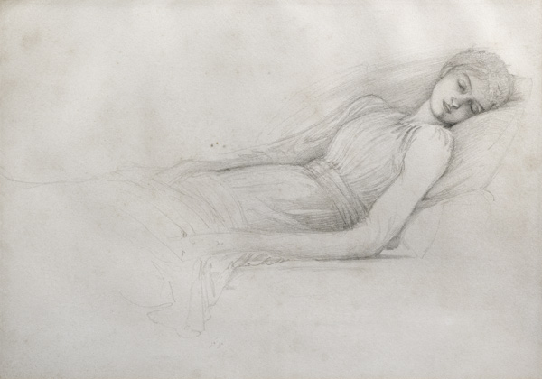 Study for 'Sleeping Beauty' von Sir Edward Burne-Jones