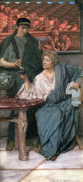 The Roman Wine Tasters von Sir Lawrence Alma-Tadema