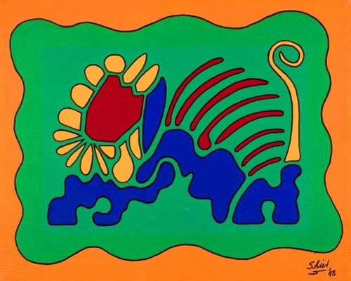 El León Azul (der blaue Löwe) von Skier