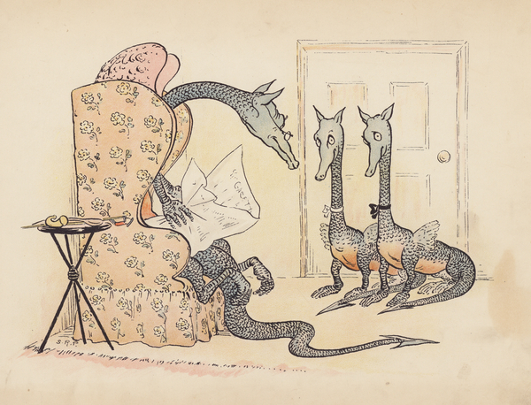 Illustration for Little Twin Dragons by S Rosamond Praeger von Sophia Rosamond Praeger