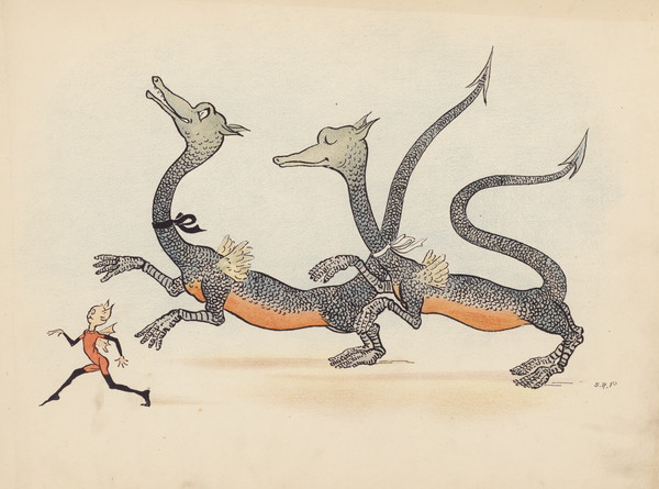 Illustration for Little Twin Dragons by S Rosamond Praeger von Sophia Rosamond Praeger