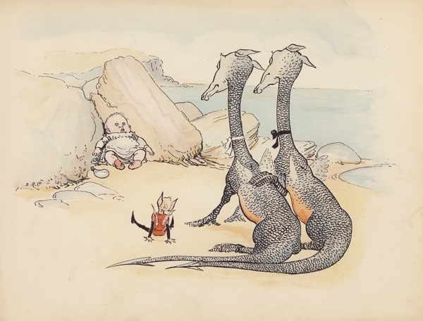 Illustration for Little Twin Dragons by S Rosamond Praeger von Sophia Rosamond Praeger