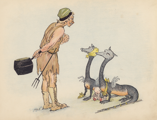 Illustration for Little Twin Dragons by S Rosamond Praeger von Sophia Rosamond Praeger