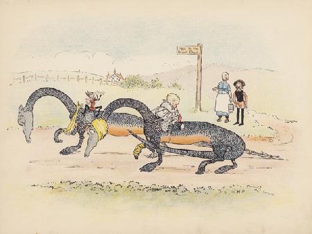 Illustration for Little Twin Dragons by S Rosamond Praeger