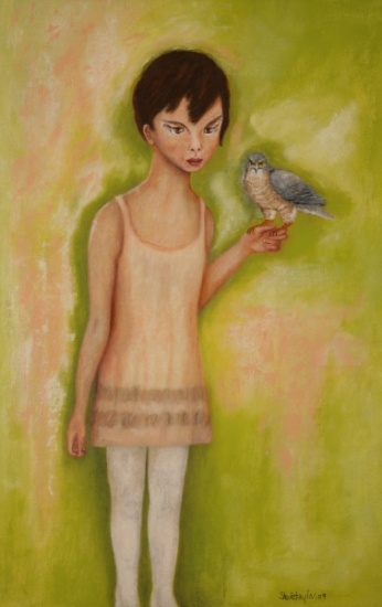 Trust-Girl with a Sparrow Hawk von Stevie  Taylor