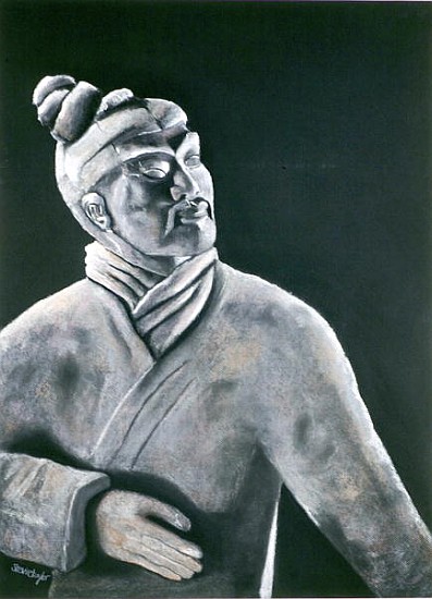 Terracotta Warrior, 2000 (pastel on paper)  von Stevie  Taylor