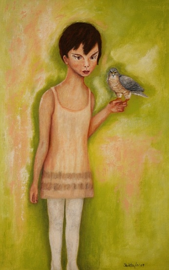 Trust-Girl with a Sparrow Hawk von Stevie  Taylor