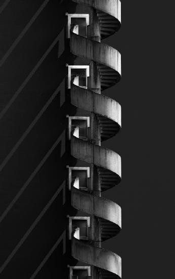 Old fire escape Stairway