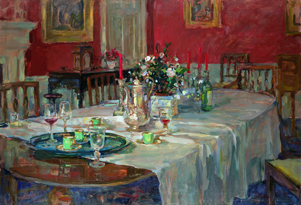 Dining Table with Silver Jug von Susan  Ryder