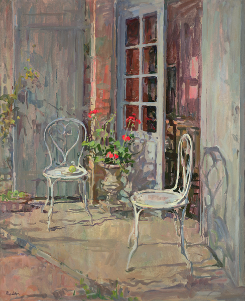 Terrace Chairs, Chateau de Mocques von Susan  Ryder