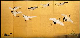 Reeds and Cranes, Edo Period