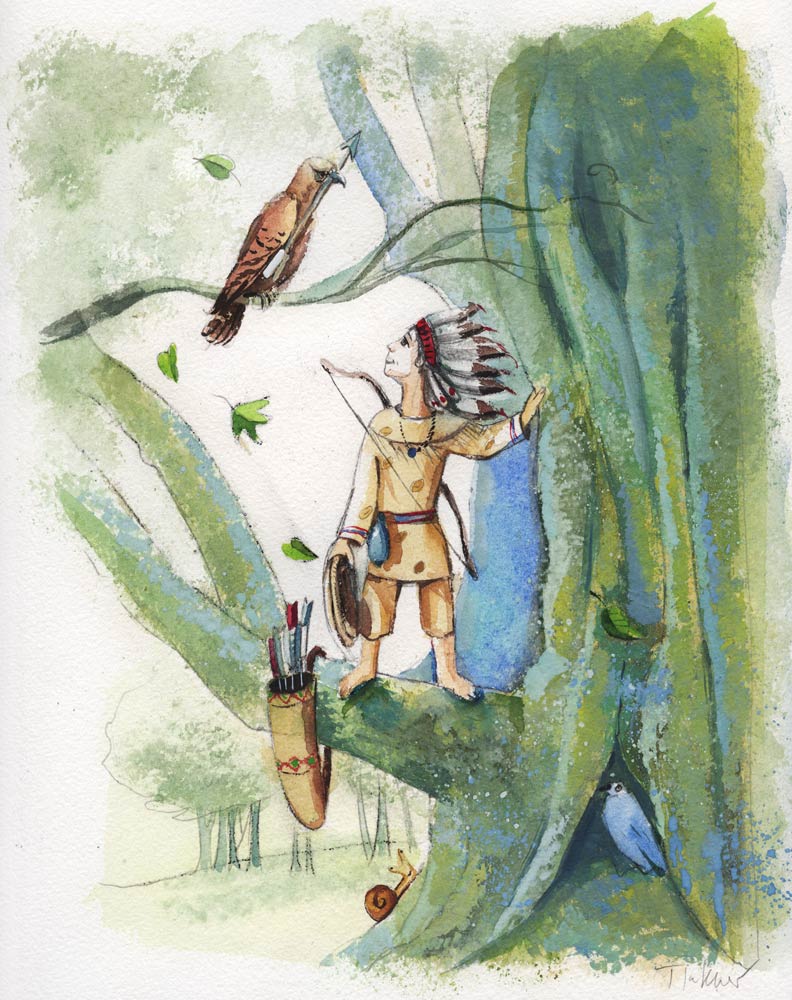 Junger Indianer von Svetlana Tiukkel