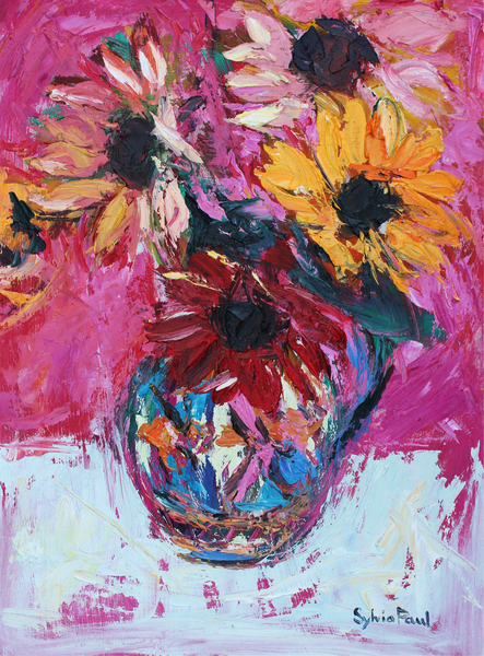 Red Sunflower von Sylvia  Paul