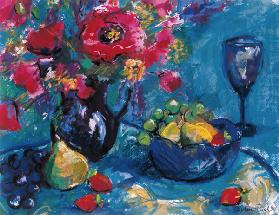 Still Life with Blue Glass