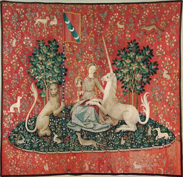 Die Dame mit dem Einhorn von Tapisserie