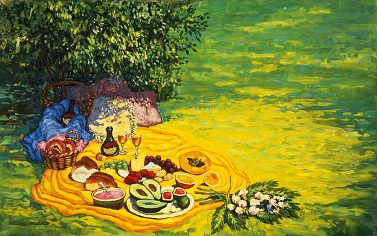Golden Picnic, 1986 (oil on canvas)  von Ted  Blackall